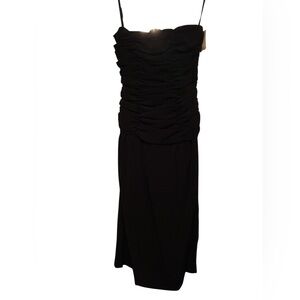 NWT VINTAGE MAGGY LONDON BLACK STRAPLESS COCKTAIL DRESS SIZE 4